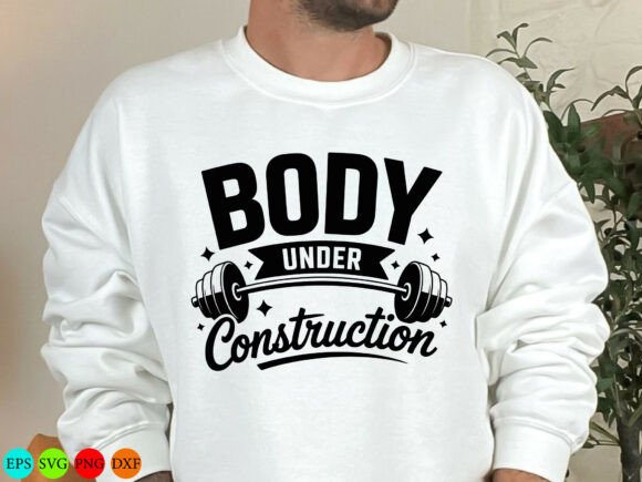 Body Under Construction SVG for T-Shirt Graphics