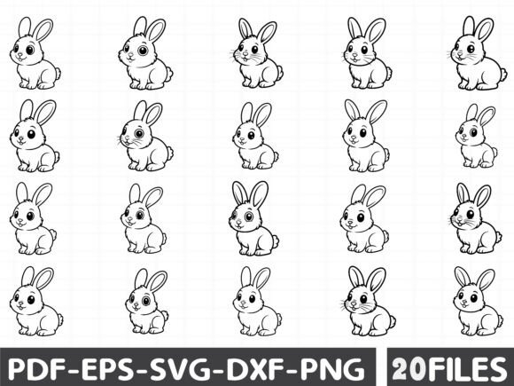 Easter Bunny SVG, Easter Rabbit SVG for Graphics and Illustrations