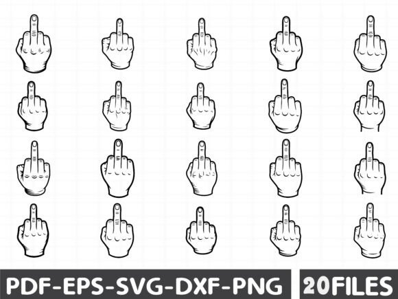 Finger SVG Graphics for Crafting