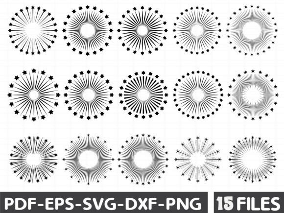 Fireworks Burst Icons Graphics for Editorial and Web Design