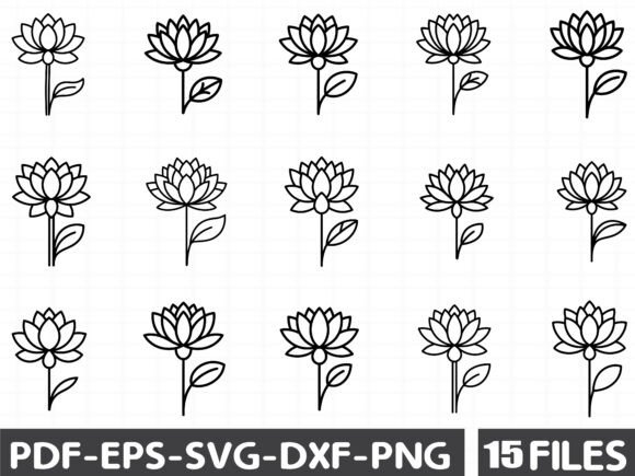 Lotus Flower Svg Bundle Graphics for Crafting