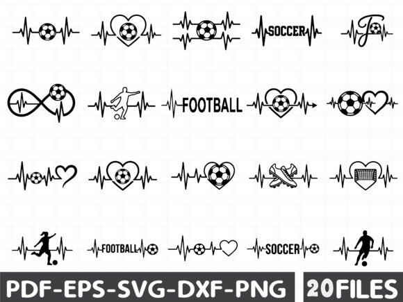 Soccer Heartbeat Love Graphics