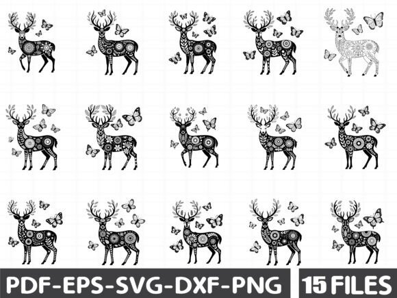 Spring Floral Young Deer Graphics for Branding and Marketing
