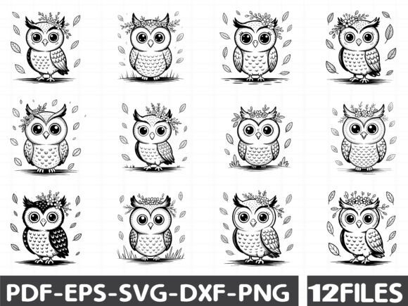 Spring Owl Graphics for Modern Branding