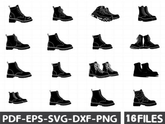 Vintage Combat Boots Graphics for Bold Editorial Design