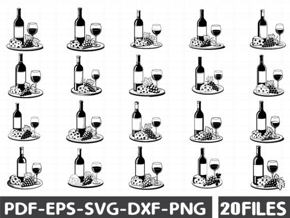 Wine and Cheese SVG Bundle